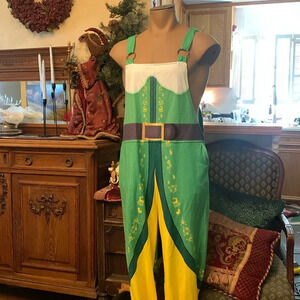 Men’s Buddy The Elf  Christmas Pajama Jumpsuit Overalls NEW L